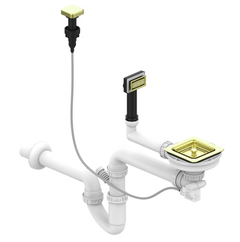 SYFON fi. 114 POP-UP Odpływ -kwadrat PVD - ZŁOTO