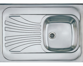 PRIMAL 10 P LEN SPECIAL 80x60 1K zlew nakładany z przelewem + odpływ zatyczkowy z syfonem