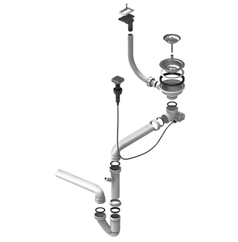 SYFON Fi 114 pojedynczy POP-UP (przelew horyzontalny)