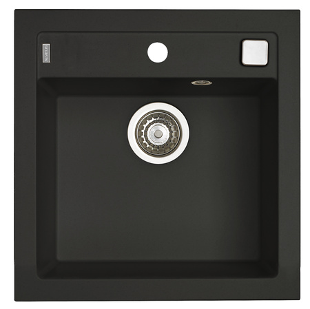 FORMIC 20 kol. deep black (52x51) zlew Granital z syfonem POP-UP
