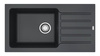 NIAGARA 90 kol. 91 BLACK Granital 1K inset sink with manul siphon 3 1/2"