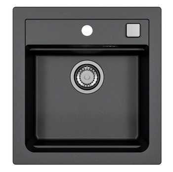 ATROX 20 kol. 91 CZARNY  zlew Granital 1 kom. z syfonem POP-UP 3 1/2"