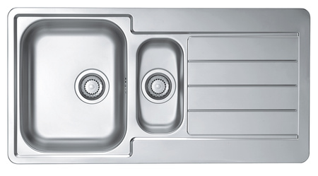 LINE 10 SAT Standard 98x50 1 1/2K inset sink with plug drain fi114 with trap