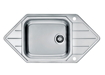 PRAKTIK 130 SAT 98.5x50 1K inset sink, POP-UP drain with trap