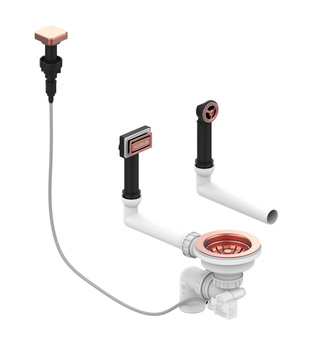 SYFON fi. 114 POP-UP Odpływ okrągły PVD - MIEDŹ