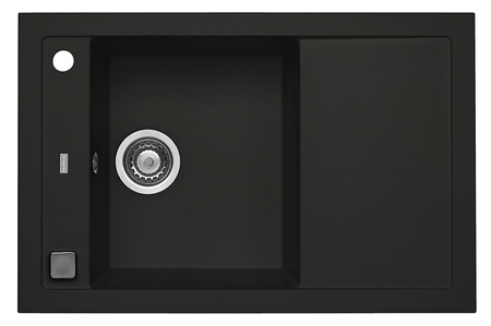 FORMIC 30 colors. deep black (76x50) Granital sink with POP-UP siphon