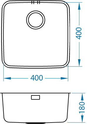 LUNO 30 400x400x180 komora podwieszana U