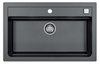 ATROX 40 kol. 91 BLACK Granital sink (790 x 500) 1 compartment. with POP-UP 3 1/2 siphon"