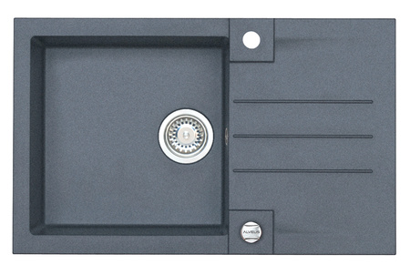 ROCK 130 kol. 05 twilight (78x48) Granital 1 compartment sink. with POP-UP siphon