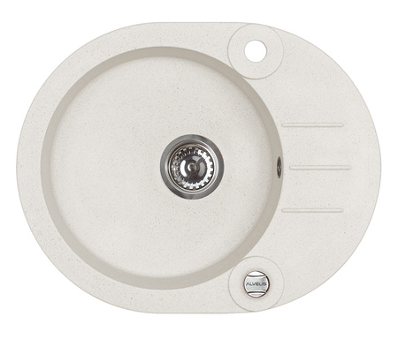 ROLL 40 kol. 11 biały (59,5x47,5) zlew Granital 1kom. z syfonem POP-UP