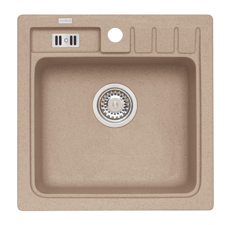 NIAGARA 20 colors. 55 beige (46.5x46.5) Granital 1kom sink. with manual siphon