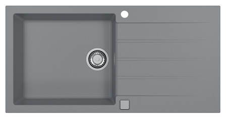 CADIT 50 kol. 81 BETON (1000x500) Granital 1 compartment sink. with POP-UP 3 1/2 siphon"