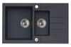 ROCK 70 kol. 91 black (78x48) Granital 1.5kom sink. with POP-UP siphon
