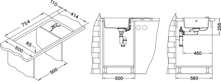 GALAPAGOS kol. 11 white (780x435) Granital sink with POP UP siphon