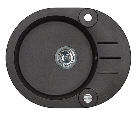 ROLL 40 kol. 91 black (59.5x47.5) Granital 1kom sink. with POP-UP siphon