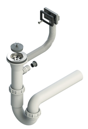 SYFON fi 70 (1 1/2") pojedynczy z przelewem