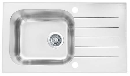 VITRO 20 (78X43) białe szkło + syfon POP-UP 3 1/2