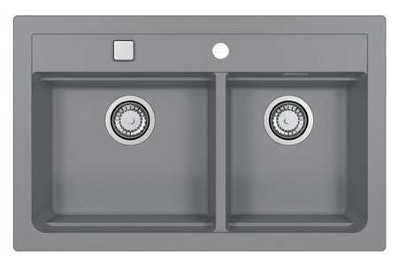 ATROX 50 kol. 81 Concrete Granital 2 compartment sink. with POP-UP 3 1/2 siphon"