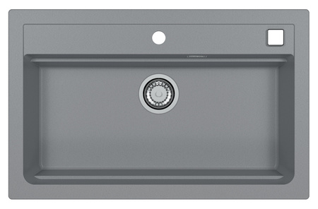 ATROX 40 kol. 81 BETON Granital sink (790 x 500) 1 compartment. with POP-UP 3 1/2 siphon"