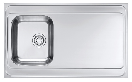 CLASSIC Pro 70 SAT 100x60 1K overlay sink with drainer + stopper drain with siphon