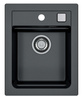 ATROX 10 kol. 91 BLACK Granital sink (400 x 500) 1 compartment. with POP-UP 3 1/2 siphon"