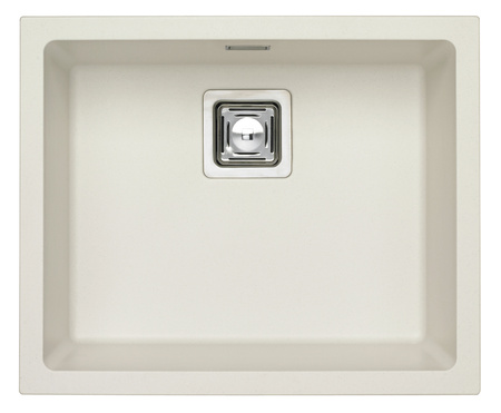 QUADRIX 50 colors. 11 white (56x46) Granital+ sink with POP-UP siphon