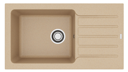 NIAGARA 90 kol. 55 BEige Granital 1K inset sink with manifold siphon 3 1/2"