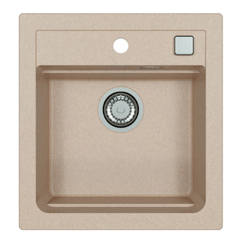 ATROX 20 kol. 22 PIASEK zlew Granital 1 kom. z syfonem POP-UP 3 1/2"