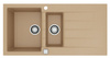 CADIT 80 kol.  55 BEige (1000x500) Granital 1.5 compartment sink. with POP-UP 3 1/2 siphon"