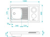COMBI CERAL 100 sat lewy (100X60) zlew nakładany z kuchenką elektryczną