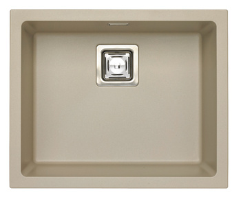 QUADRIX 50 kol. 02 pebble (56x46) Zlew Granital+ z syfonem POP-UP