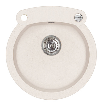 ROLL 10 kol. 11 biały (Ø51) zlew Granital 1kom. z syfonem POP-UP