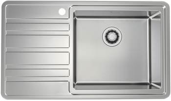 Rando 50 QC P 860x500 inset sink with siphon + Quick Close siphon