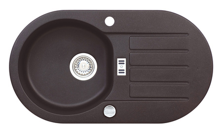 NIAGARA 40 kol. 91 black (78x43.5) Granital 1kom sink. with POP-UP siphon