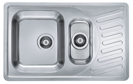 ELEGANT 110 SAT 81x51 1 1/2K inset sink, plug drain with trap