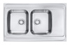 CLASSIC Pro 80 SAT 100x60 2K overlay sink with drainer + siphon