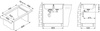 ELEGANT 40 LEN 81x51 2K inset sink, plug drain with trap