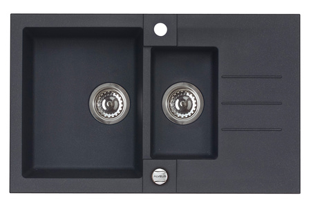 ROCK 70 kol. 91 black (78x48) Granital 1.5kom sink. with POP-UP siphon