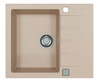 CADIT 10 kol.  22 PIASK (590x500) Granital 1 compartment sink. with POP-UP 3 1/2 siphon"
