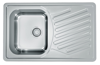 ELEGANT 30 LEN 81x51 1K zlew wpuszczany, odpływ zatyczkowy z syfonem