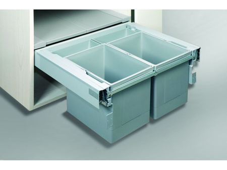 ALBIO 50 (2x1L + 2x17L) sortownik odpadów z prowadnicami (bocznymi i tylnią)