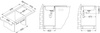 LINE 20 SAT Standard 86x50 1k drop-in sink with plug drain fi114 with siphon