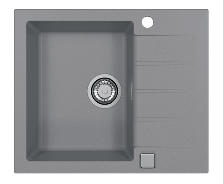 CADIT 10 kol. 81 BETON (590x500) Granital 1 compartment sink. with POP-UP 3 1/2 siphon"