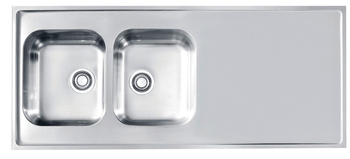 CLASSIC Pro 110 SAT 140x60 1K overlay sink with drainer and siphon