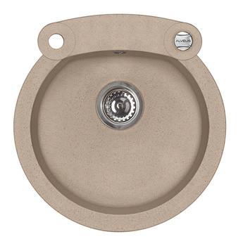 ROLL 10 kol. 55 beż (Ø51) zlew Granital 1kom. z syfonem POP-UP