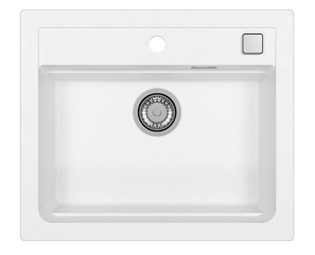 ATROX 30 col. 11 white Granital 1 compartment sink. with POP-UP 3 1/2 siphon"