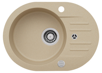 FOXTROT 40 kol. 55 beżowy (58x42) zlew Granital 1kom. z syfonem POP-UP