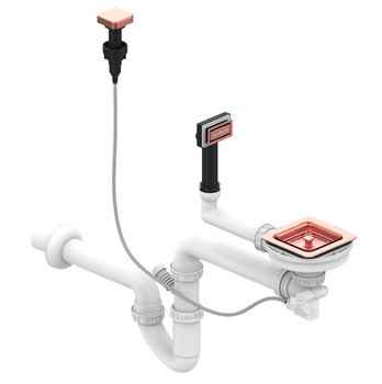 SYFON fi. 114 POP-UP Odpływ -kwadrat PVD - MIEDŹ