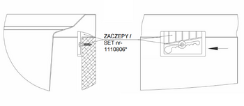 Zaczepy do zlewozmywaków nakładanych (4 szt ) Primal
