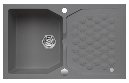 SENSUAL 30 colors. 04 steel (85x52) Granital+ 1kom sink. with POP-UP siphon